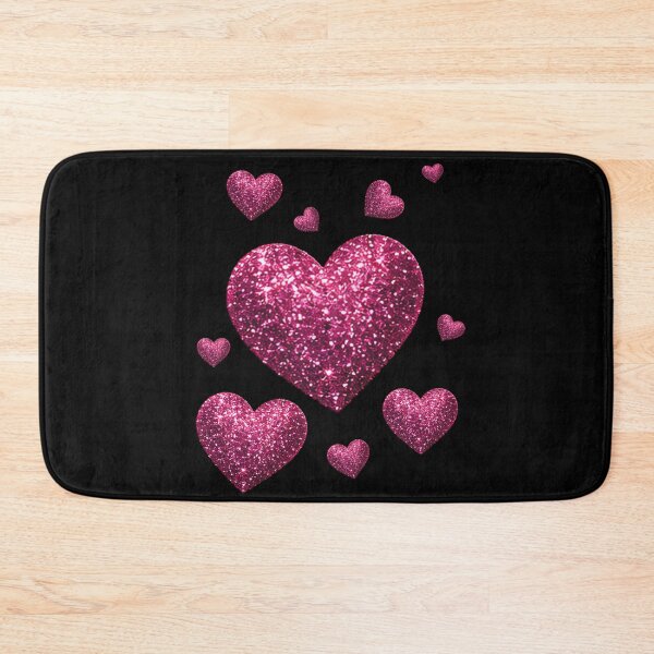Item preview, 70s 60s Vintage Pink Glitter Hearts Glam Retro Disco Sparkle designed and sold by Jt41.