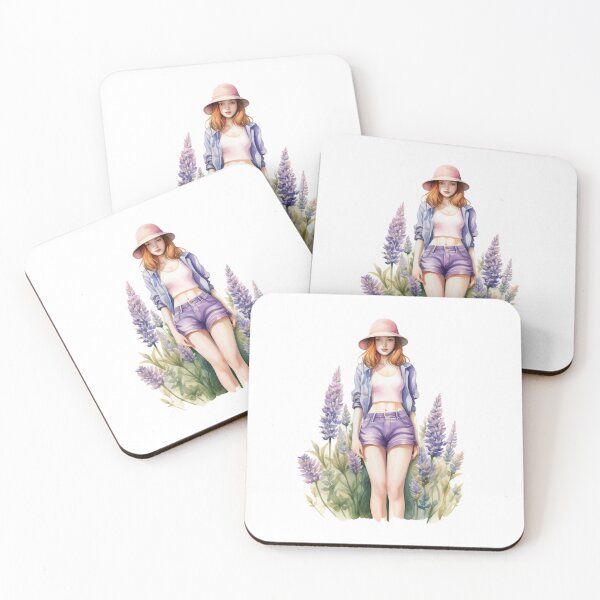 Item preview, Lupine Flower Girl | Elegant Botanical Floral Art designed and sold by Mandayartstudio.