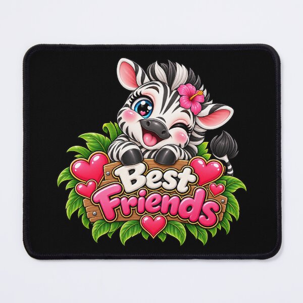 Item preview, Best Friends Zebra – Cute Kawaii Zebra Wildlife Friendship designed and sold by aventi24.