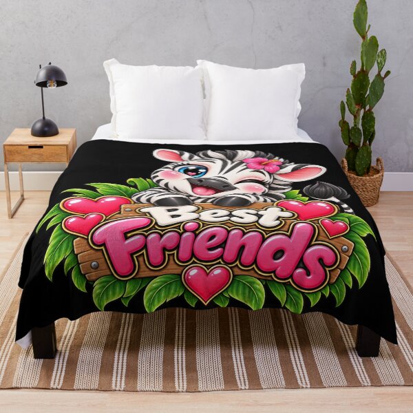 Item preview, Best Friends Zebra – Cute Kawaii Zebra Wildlife Friendship designed and sold by aventi24.