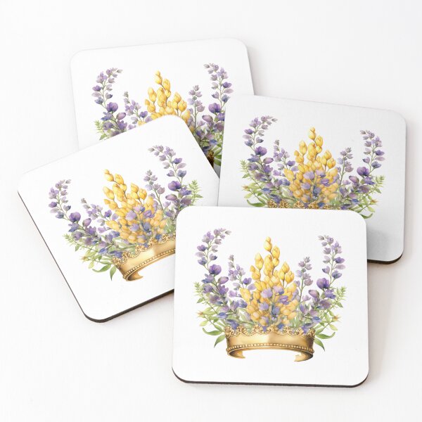 Item preview, Lupine Flower Crown | Elegant Botanical Floral Art designed and sold by Mandayartstudio.
