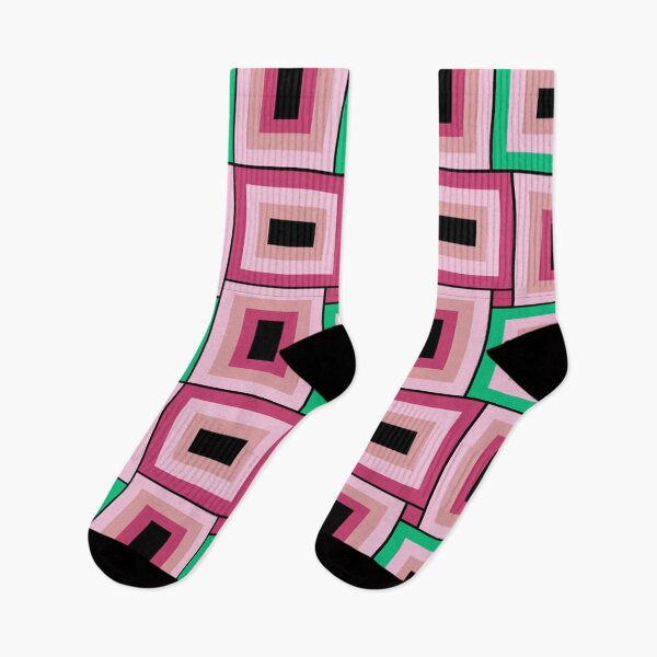 Item preview, Mid-Century Modern Pink, Green And Magenta Rectangle Pattern designed and sold by DEC02.