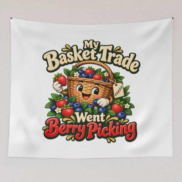 Item preview, Basket Trade Berry Picking Cute Market Cartoon designed and sold by Bikivuno.