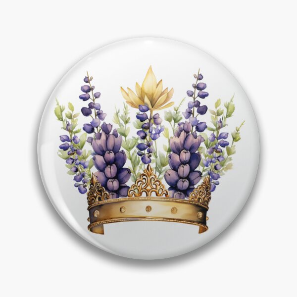 Item preview, Lupine Flower Crown | Elegant Botanical Floral Art designed and sold by Mandayartstudio.