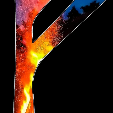 Artwork thumbnail, Fehu Rune - Bonfire by Faust-ART Design