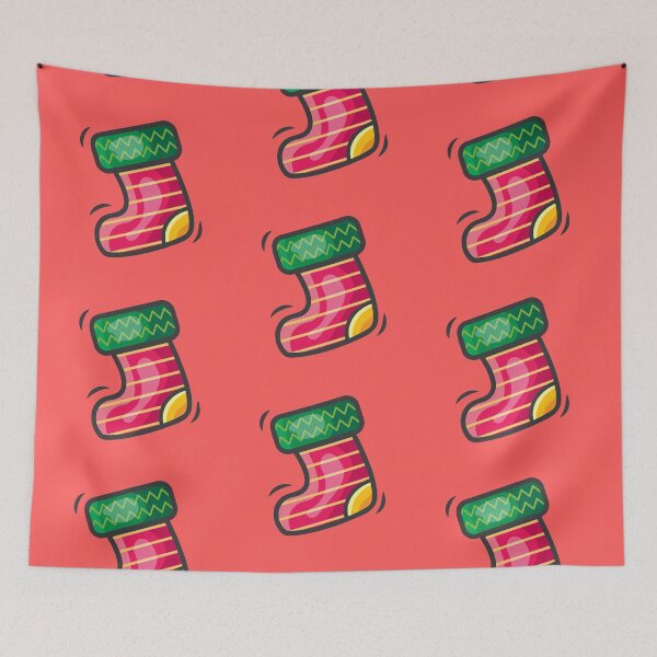 Item preview, Retro Pink Christmas Stocking designed and sold by werezu.