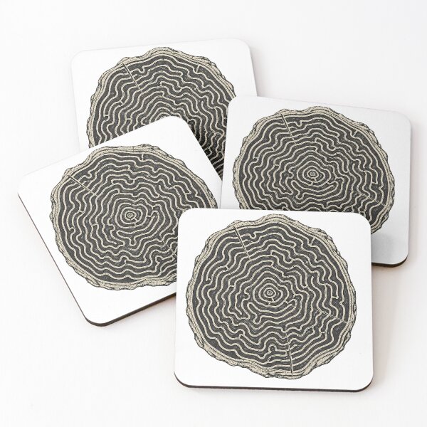 Item preview, Intricate Tree Ring Maze Wood Grain designed and sold by HoRC.