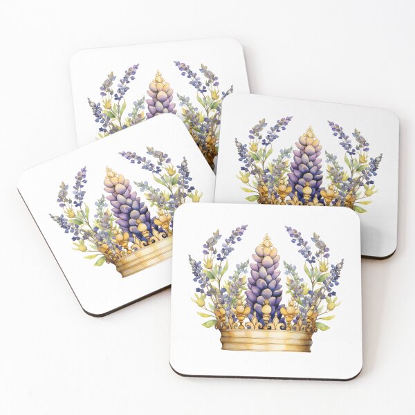Item preview, Lupine Flower Crown | Elegant Botanical Floral Art designed and sold by Mandayartstudio.