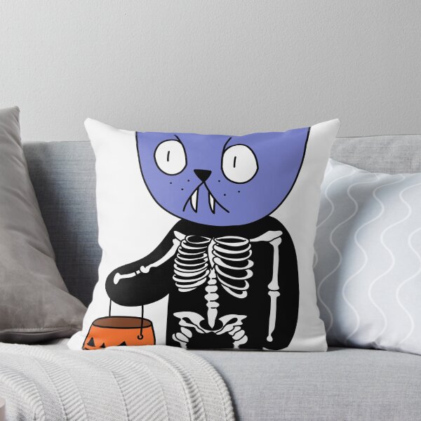 Item preview, skeleton cat - purple designed and sold by motherbrainart.