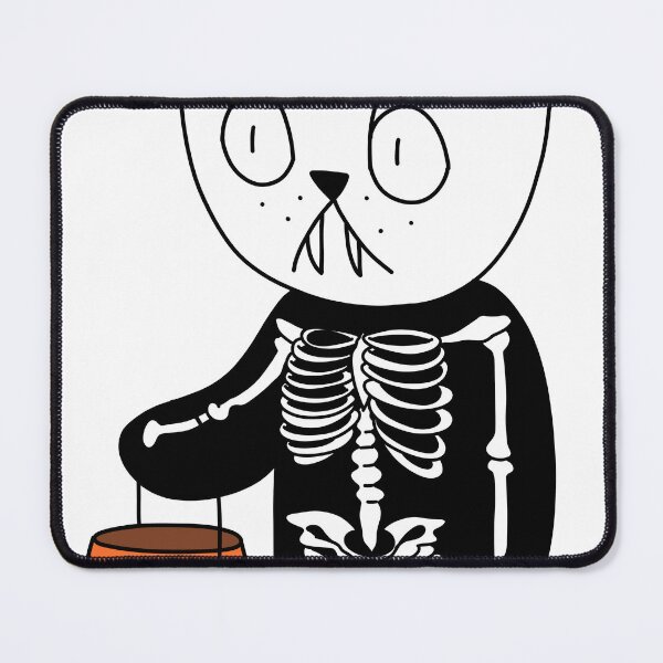 Item preview, skeleton cat - white designed and sold by motherbrainart.