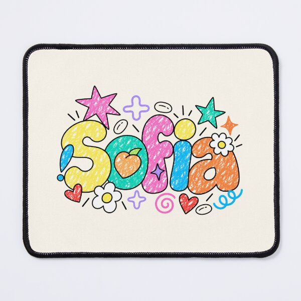 Item preview, Sofia Name Colorful Doodle Art – Cute Retro Crayon Personalized Name Design designed and sold by looplandger.