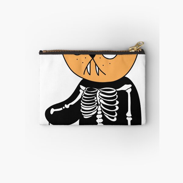 Item preview, skeleton cat - orange designed and sold by motherbrainart.