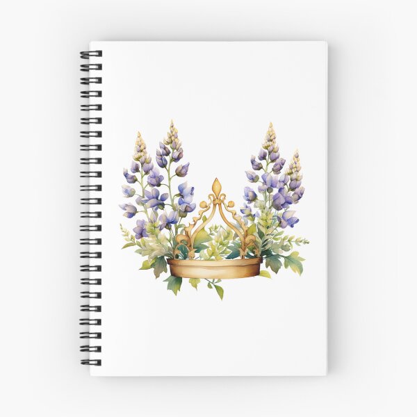 Item preview, Lupine Flower Crown | Elegant Botanical Floral Art designed and sold by Mandayartstudio.