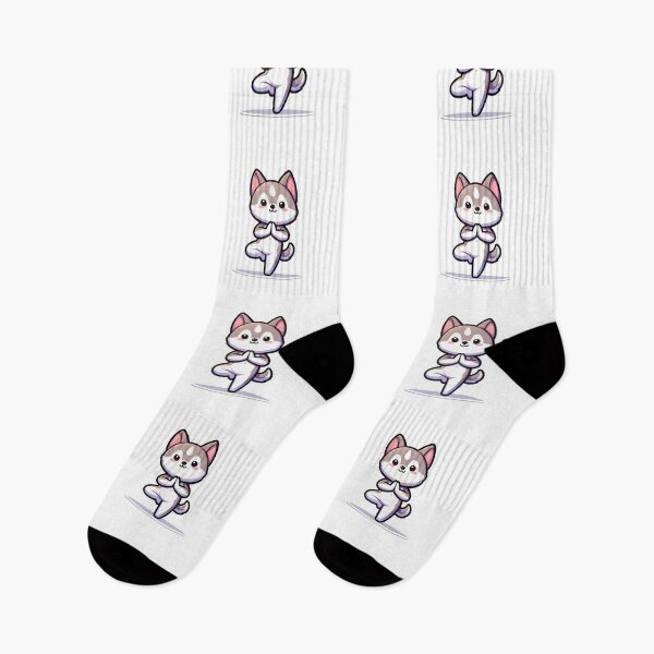 Item preview, Cute Husky Yoga Sticker-Kawaii Dog Meditation Namaste Cartoon  designed and sold by carestazafeli.