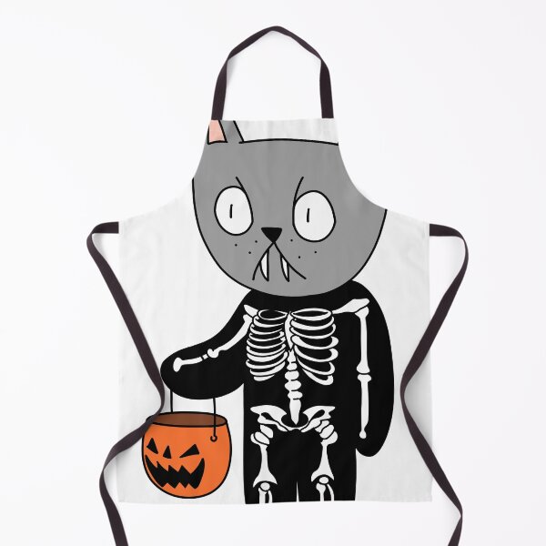Item preview, skeleton cat - gray designed and sold by motherbrainart.