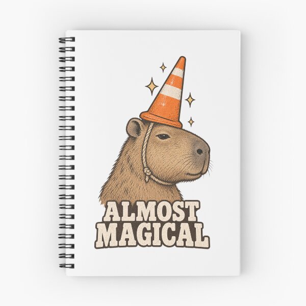 Item preview, Almost Magical Capybara Funny Traffic Cone Wizard Hat Capybara Meme Retro Vintage Animal Design designed and sold by Yellowriversss.