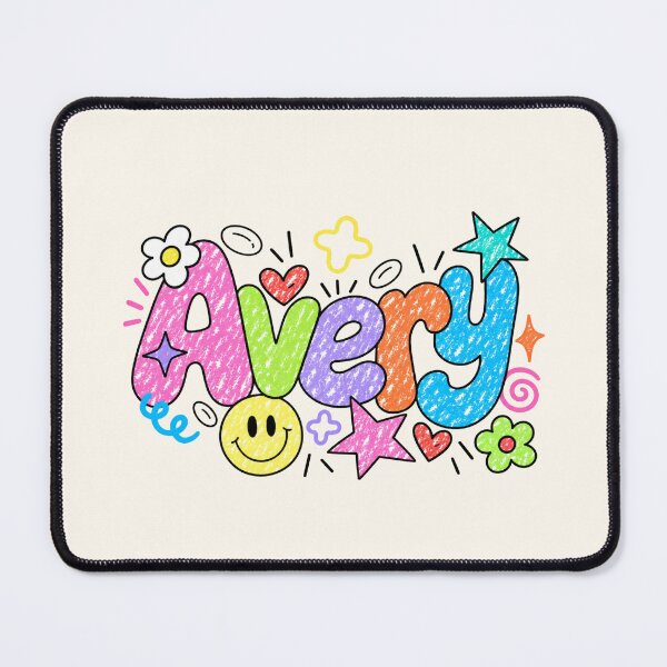 Item preview, Avery Name Colorful Doodle Art – Cute Retro Crayon Personalized Name Design designed and sold by looplandger.