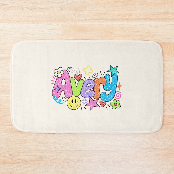 Item preview, Avery Name Colorful Doodle Art – Cute Retro Crayon Personalized Name Design designed and sold by looplandger.