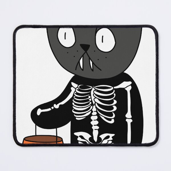 Item preview, skeleton cat - black designed and sold by motherbrainart.