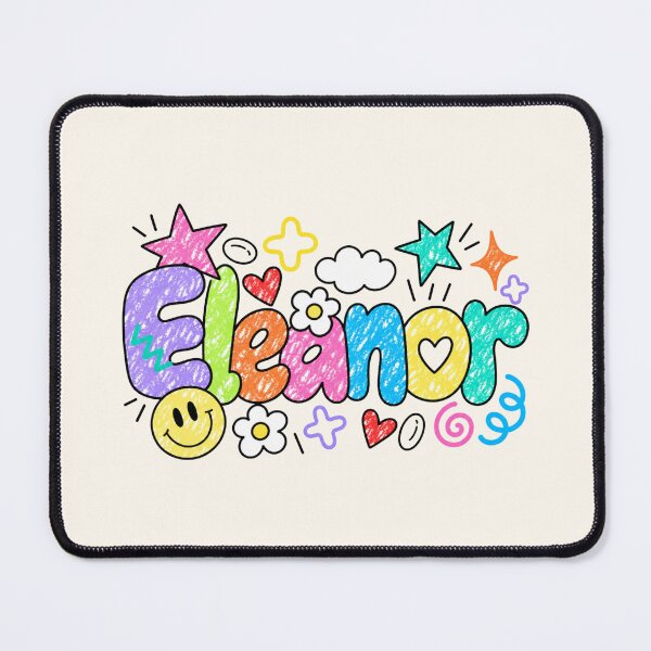Item preview, Eleanor Name Colorful Doodle Art – Cute Retro Crayon Personalized Name Design designed and sold by looplandger.
