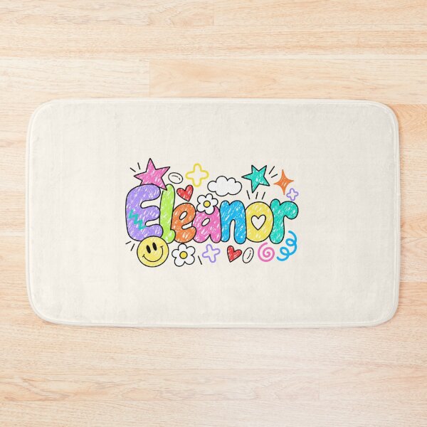 Item preview, Eleanor Name Colorful Doodle Art – Cute Retro Crayon Personalized Name Design designed and sold by looplandger.