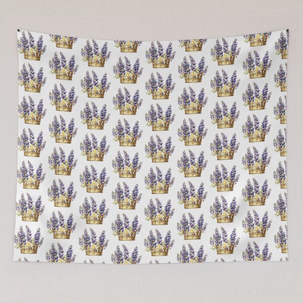 Item preview, Lupine Flower Crown | Elegant Botanical Floral Art designed and sold by Mandayartstudio.