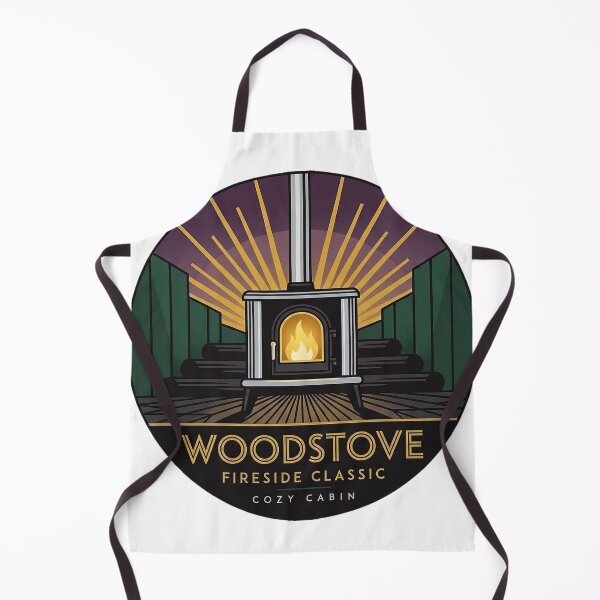 Item preview, Woodstove Fireside Classic Art Deco Sticker - Oval Cabin Emblem designed and sold by DetourDgn.
