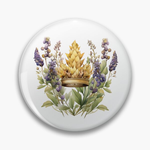 Item preview, Lupine Flower Crown | Elegant Botanical Floral Art designed and sold by Mandayartstudio.