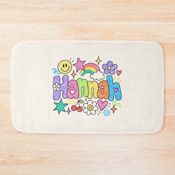 Item preview, Hannah Name Colorful Doodle Art – Cute Retro Crayon Personalized Name Design designed and sold by looplandger.