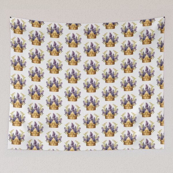 Item preview, Lupine Flower Crown | Elegant Botanical Floral Art designed and sold by Mandayartstudio.