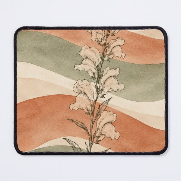 Item preview, Snapdragon Stem Ribbon Bands | Terracotta Sage Botanical Print designed and sold by Zaramodo.