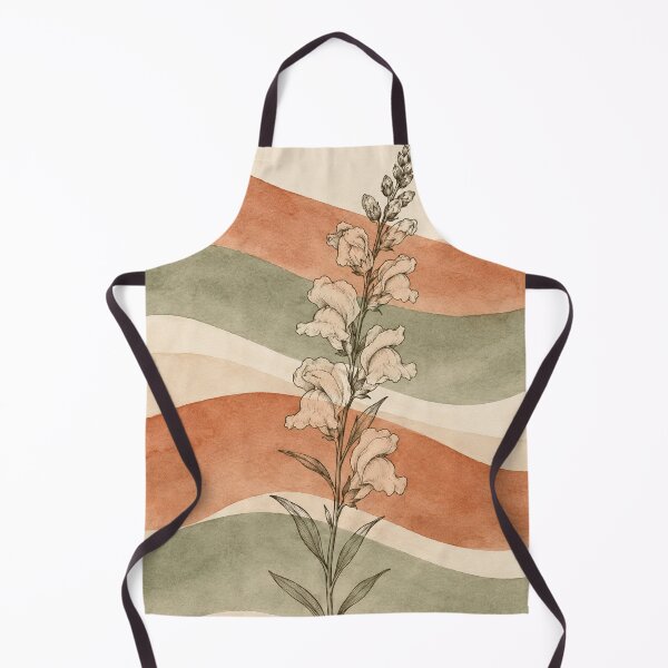 Item preview, Snapdragon Stem Ribbon Bands | Terracotta Sage Botanical Print designed and sold by Zaramodo.