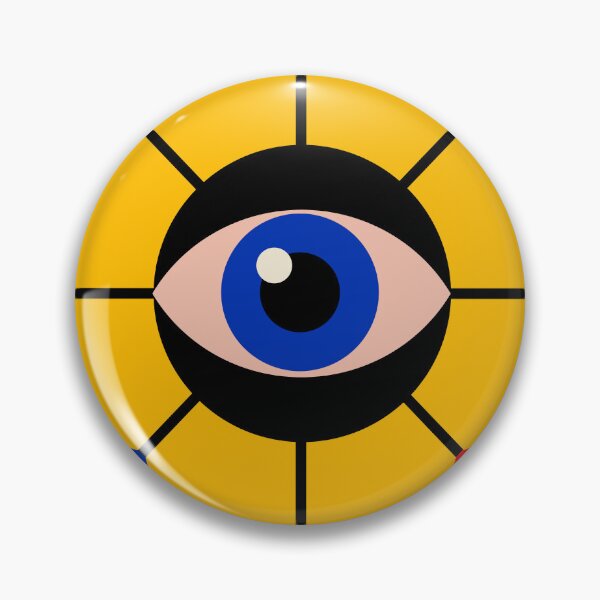 Item preview, All-Seeing Sunflower — Bauhaus Surreal Eye Flower Art designed and sold by RamyGallery.