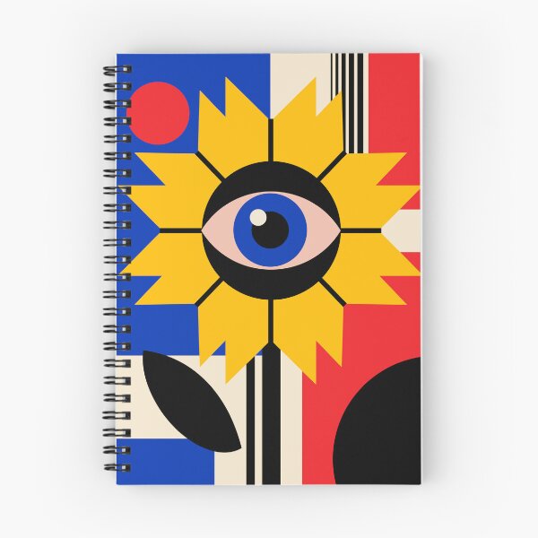 Item preview, All-Seeing Sunflower — Bauhaus Surreal Eye Flower Art designed and sold by RamyGallery.
