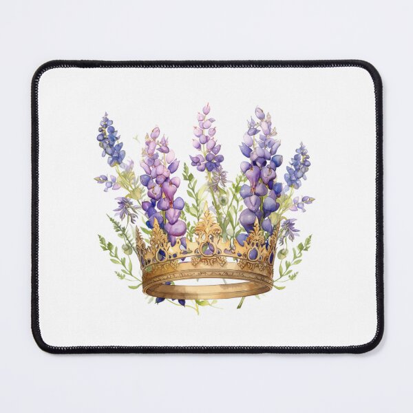 Item preview, Lupine Flower Crown | Elegant Botanical Floral Art designed and sold by Mandayartstudio.