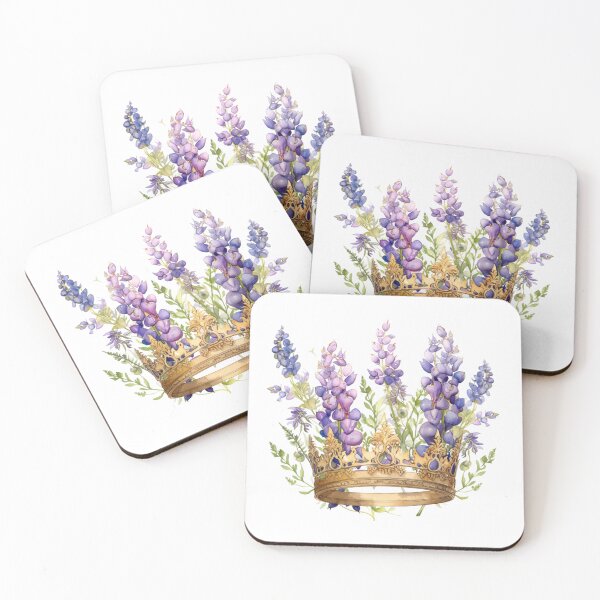 Item preview, Lupine Flower Crown | Elegant Botanical Floral Art designed and sold by Mandayartstudio.