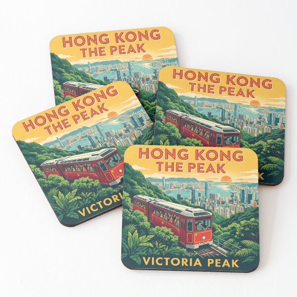 Item preview, Victoria Peak Funicular Retro Hong Kong Travel Poster designed and sold by jainaspp.