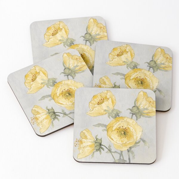 Item preview, Yellow Gray Flower Drawing designed and sold by SeaStarAlex.