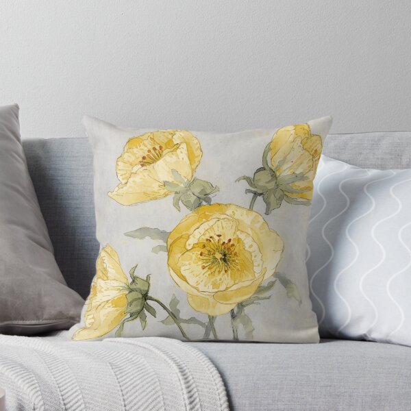Item preview, Yellow Gray Flower Drawing designed and sold by SeaStarAlex.