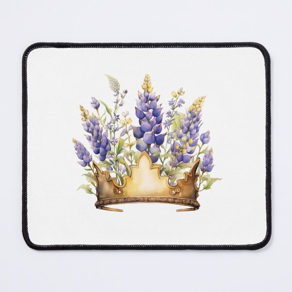 Item preview, Lupine Flower Crown | Elegant Botanical Floral Art designed and sold by Mandayartstudio.