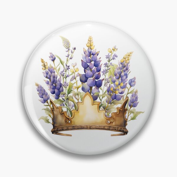 Item preview, Lupine Flower Crown | Elegant Botanical Floral Art designed and sold by Mandayartstudio.