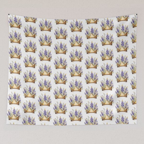 Item preview, Lupine Flower Crown | Elegant Botanical Floral Art designed and sold by Mandayartstudio.