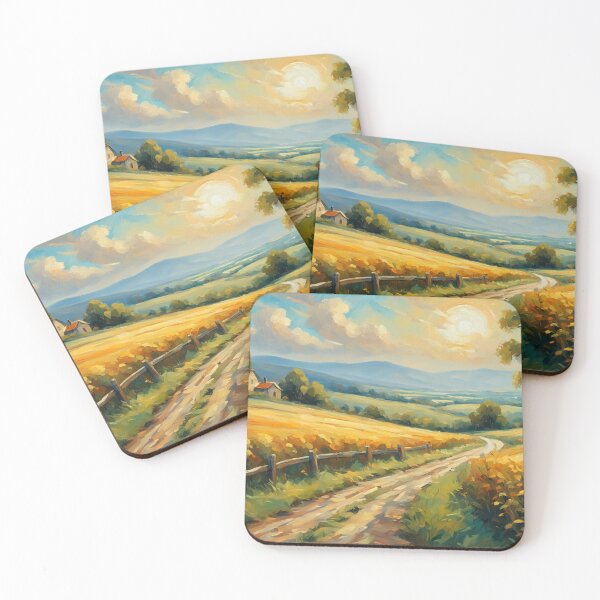 Item preview, Golden Country Road designed and sold by Undersea Ai Art.