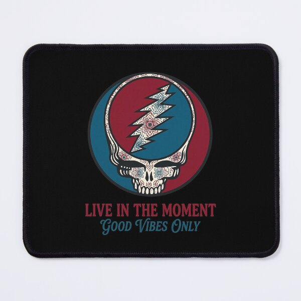 Item preview, Live in the Moment Good Vibes Only Skull designed and sold by MyAquad.