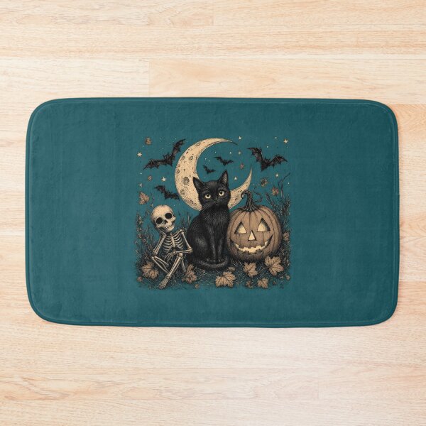 Item preview, Skeleton Cat Halloween Night Sketch designed and sold by Glitchart66.