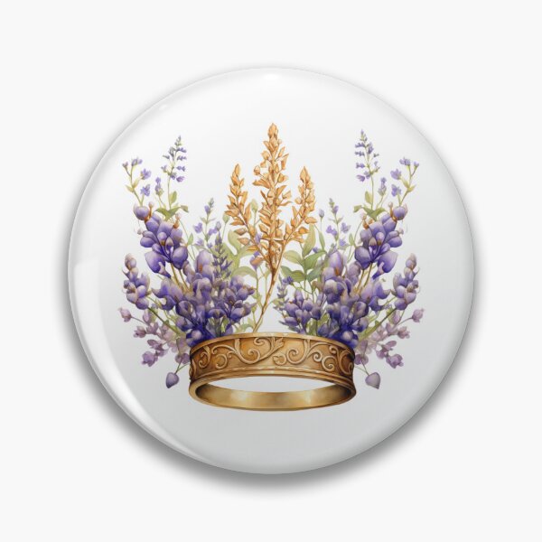 Item preview, Lupine Flower Crown | Elegant Botanical Floral Art designed and sold by Mandayartstudio.