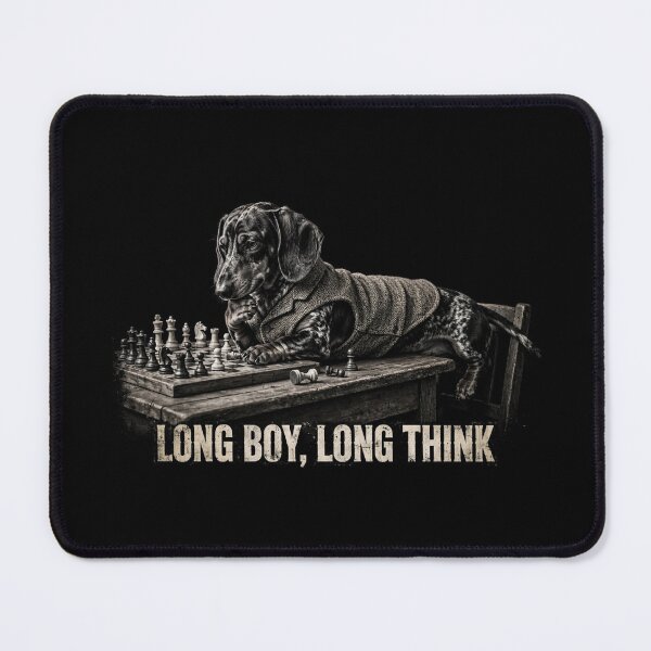 Item preview, Long Boy Long Think Funny Dachshund Playing Chess Weenie Dog Vintage Dark Academia Design designed and sold by Yellowriversss.