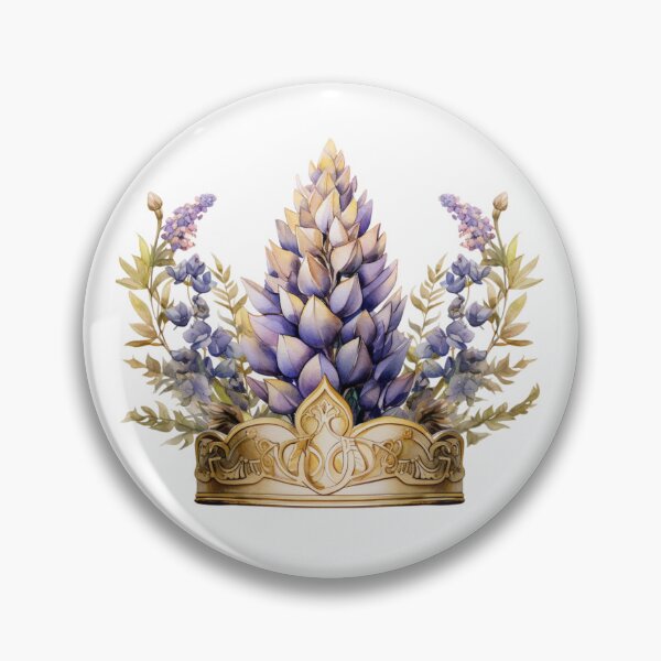 Item preview, Lupine Flower Crown | Elegant Botanical Floral Art designed and sold by Mandayartstudio.