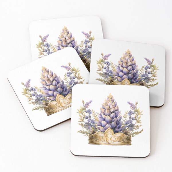 Item preview, Lupine Flower Crown | Elegant Botanical Floral Art designed and sold by Mandayartstudio.