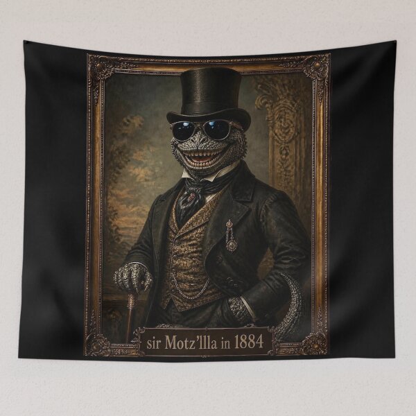 Item preview, Portrait of 'Sir Motz'Illa - est. 1884' the very long hat designed and sold by NubesDesignCH.
